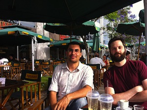 Matt Aimonetti and Aaron Patterson during RubyConf Argentina 2011